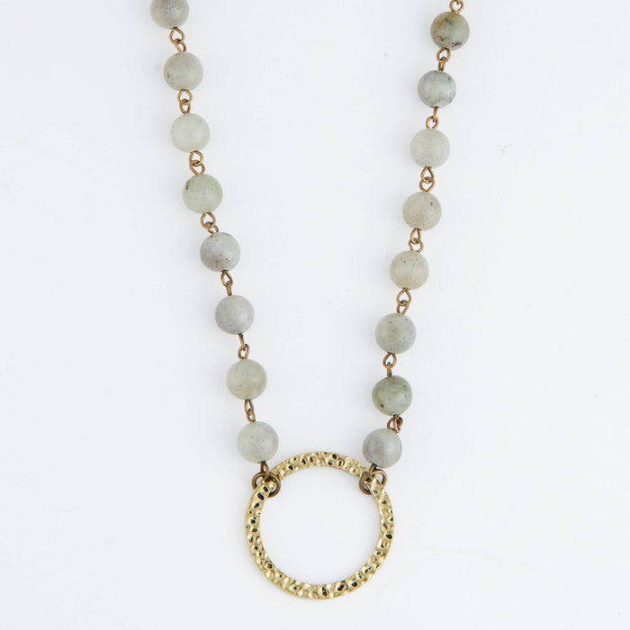Necklace 18" Hammered Ring