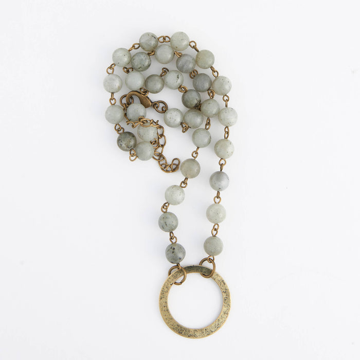 Necklace 18" Hammered Ring