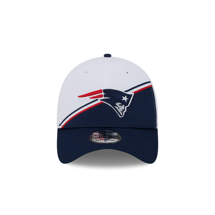 New England Patriots New Era 2023 Sideline 39THIRTY Flex Hat - White/Navy
