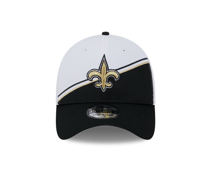 New Orleans Saints New Era 2023 Sideline 39THIRTY Flex Hat - White/Black
