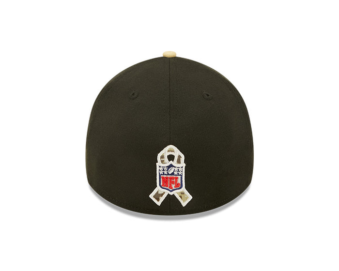 New Orleans Saints New Era Black/Gold 2022 Salute To Service - 39THIRTY Flex Hat