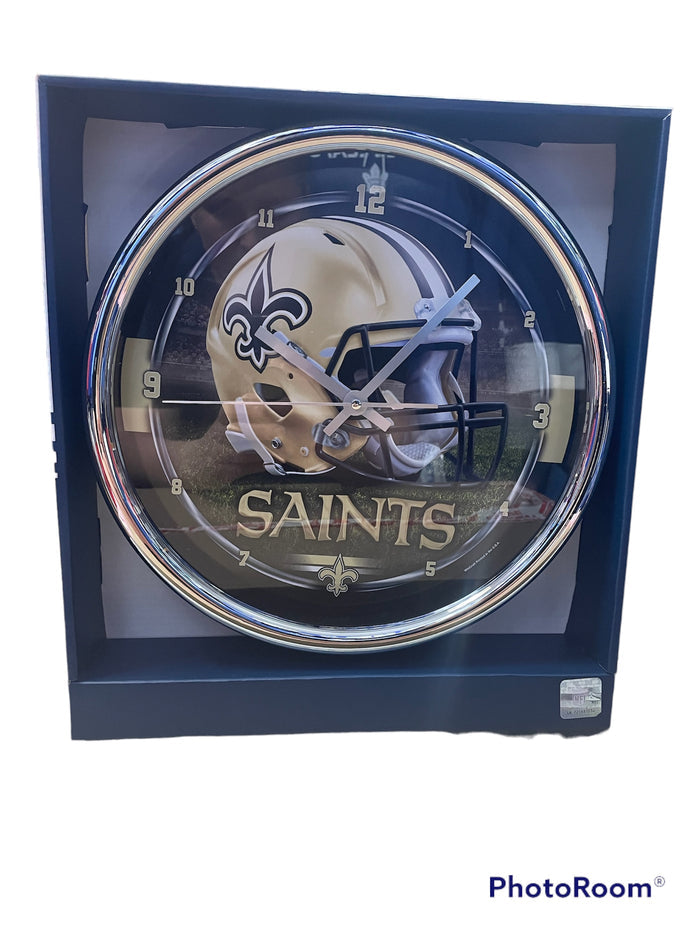 New Orleans Saints WinCraft NFL Chrome Clock