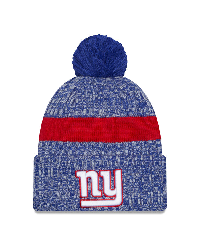 New York Giants New Era 2023 Sideline - Sport Cuffed Pom Knit Hat - Blue