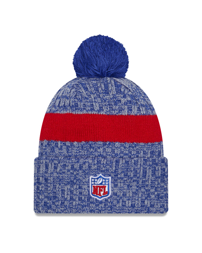New York Giants New Era 2023 Sideline - Sport Cuffed Pom Knit Hat - Blue