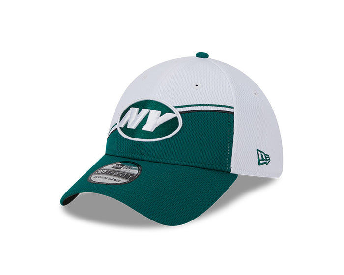 New York Jets New Era 2023 Sideline 39THIRTY Flex Hat - White/Green