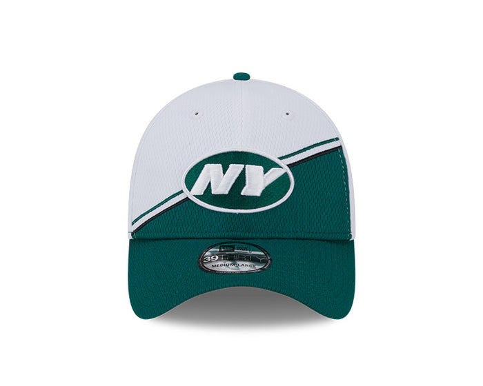 New York Jets New Era 2023 Sideline 39THIRTY Flex Hat - White/Green