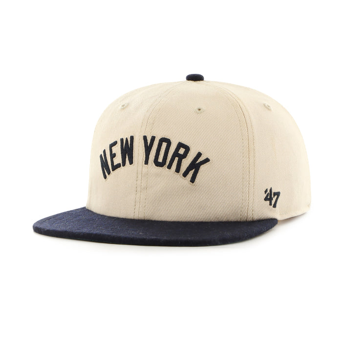 New York Yankees FieldStones '47 brand Captain SnapBack Hat - Black