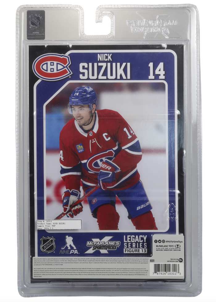 Nick Suzuki McFarlane NHL Sports Picks Figure - Montreal Canadians