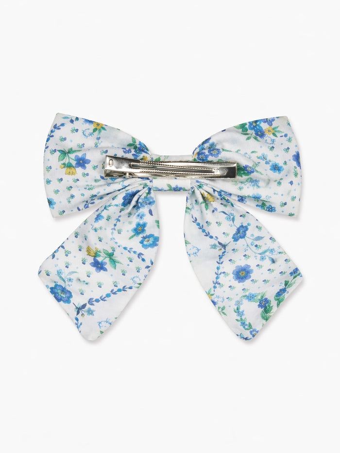 Nicky Hilton x La Coqueta Blue Bow Floral Brooke Large Bow Clip