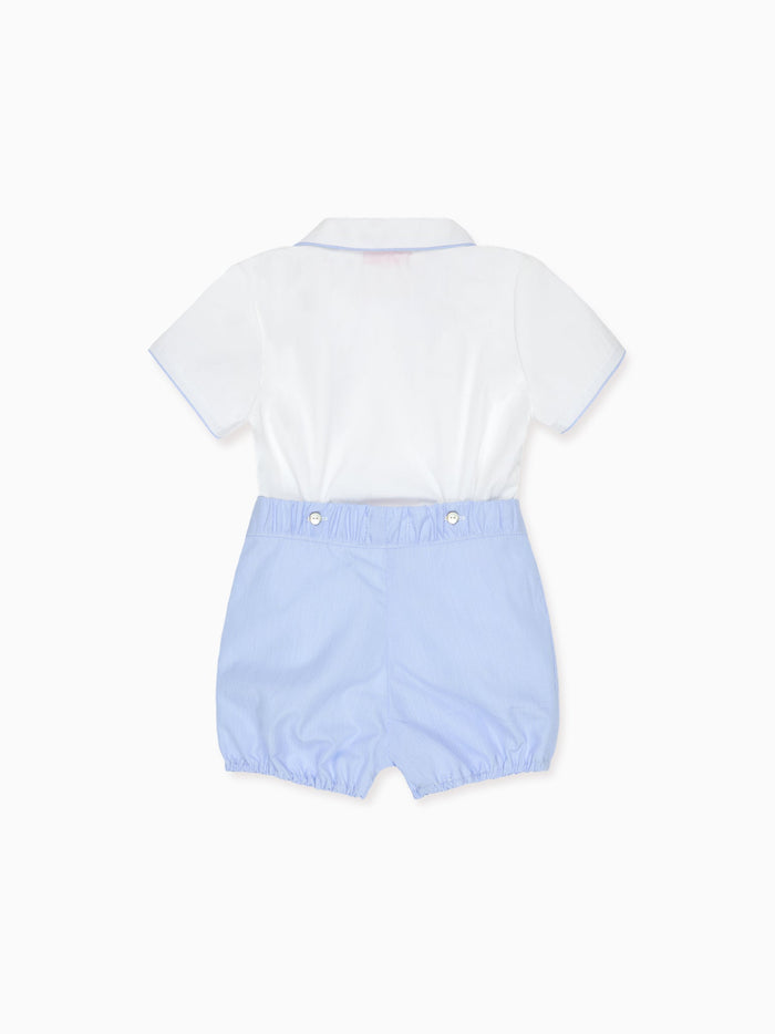 Nicky Hilton x La Coqueta Blue Stripe Chasen Baby Boy Set