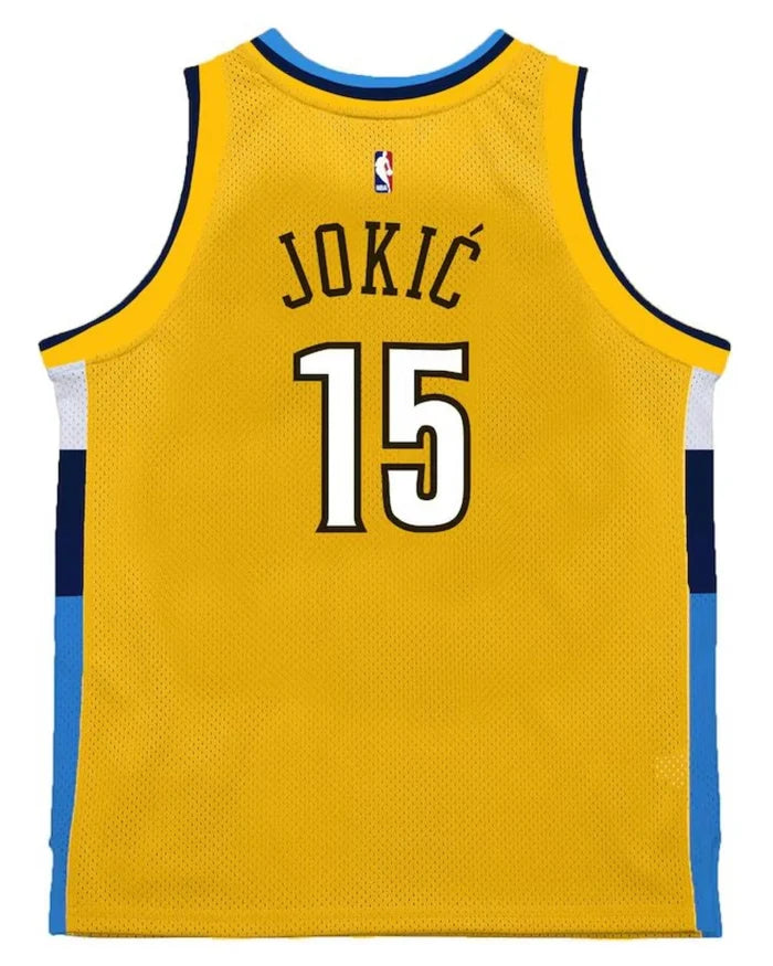 Nikola Jokic #15 Denver Nuggets Mitchell & Ness 2017-18 Hardwood Classic Swingman Jersey - Yellow