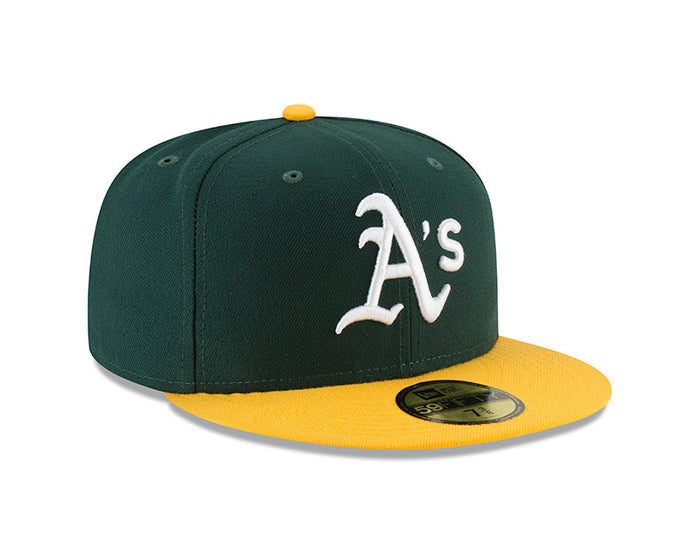 Oakland Athletics New Era Green/Yellow Authentic Collection On-Field Home 59FIFTY Fitted Hat