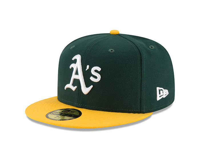 Oakland Athletics New Era Green/Yellow Authentic Collection On-Field Home 59FIFTY Fitted Hat