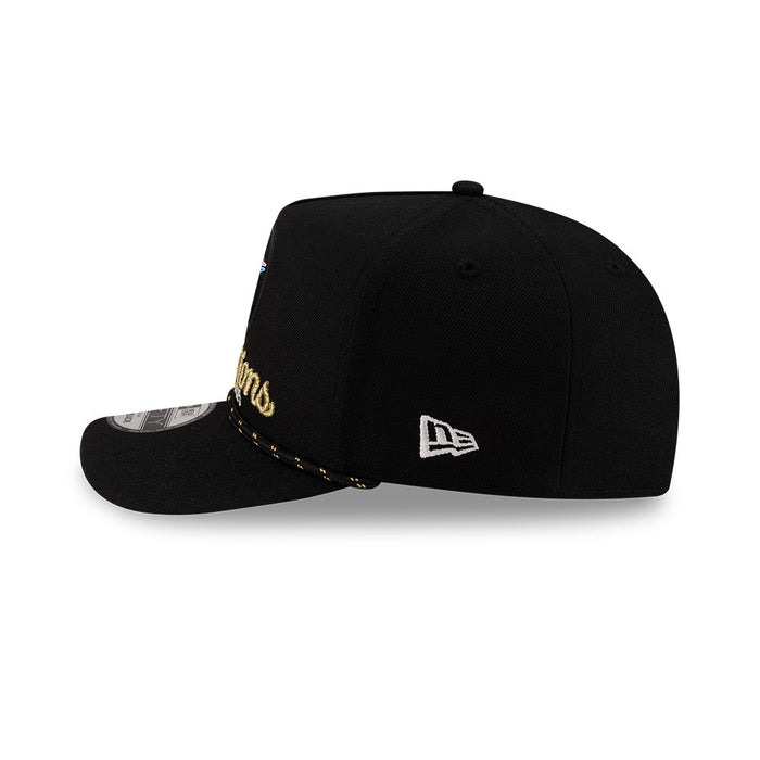 Oklahoma City Thunder New Era 2025 NBA Finals Champions Locker Room Rope A-Frame 9FIFTY Snapback Hat - Black