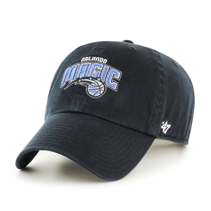 Orlando Magic Black NBA 47 Brand Clean Up Adjustable Buckle Back Hat