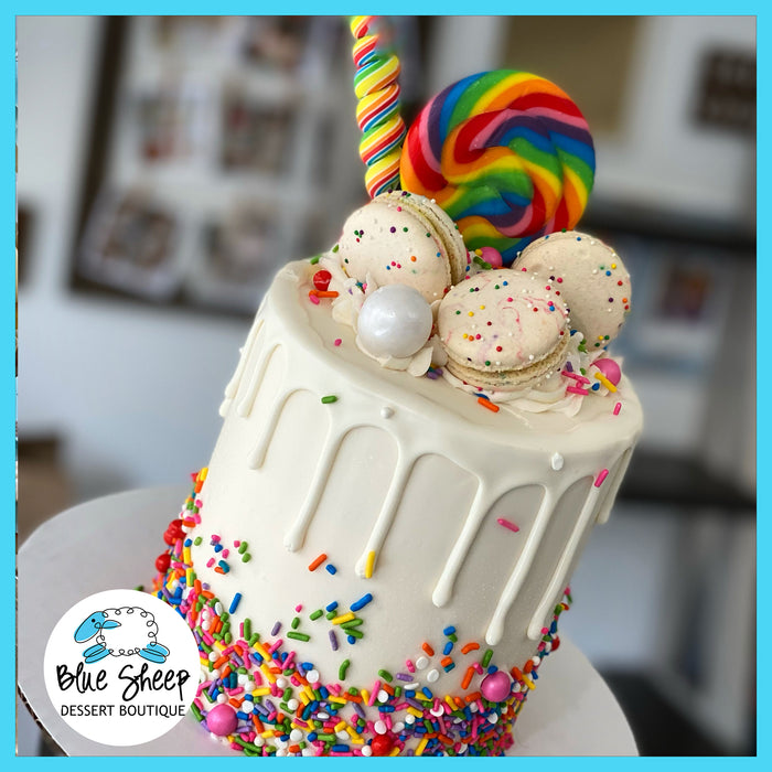 over the rainbow cake