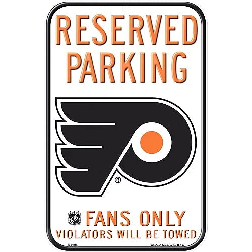 Philadelphia Flyers WinCraft Reserved Parking Fan Sign
