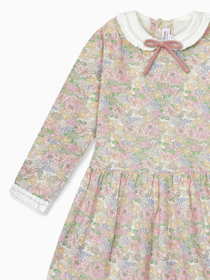 Pink Floral Laura Girl Drop Waist Dress