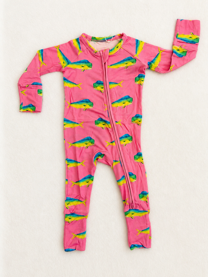 Pink Mahi Bamboo Zippy Sleeper Pajamas - READY TO SHIP