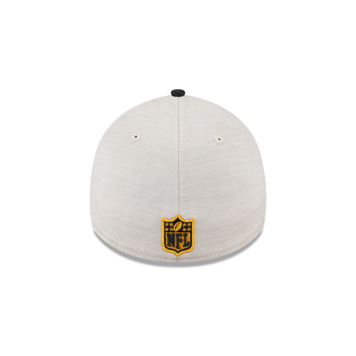 Pittsburgh Steelers New Era 2024 Sideline Historic 39THIRTY Flex Hat - Stone / Black