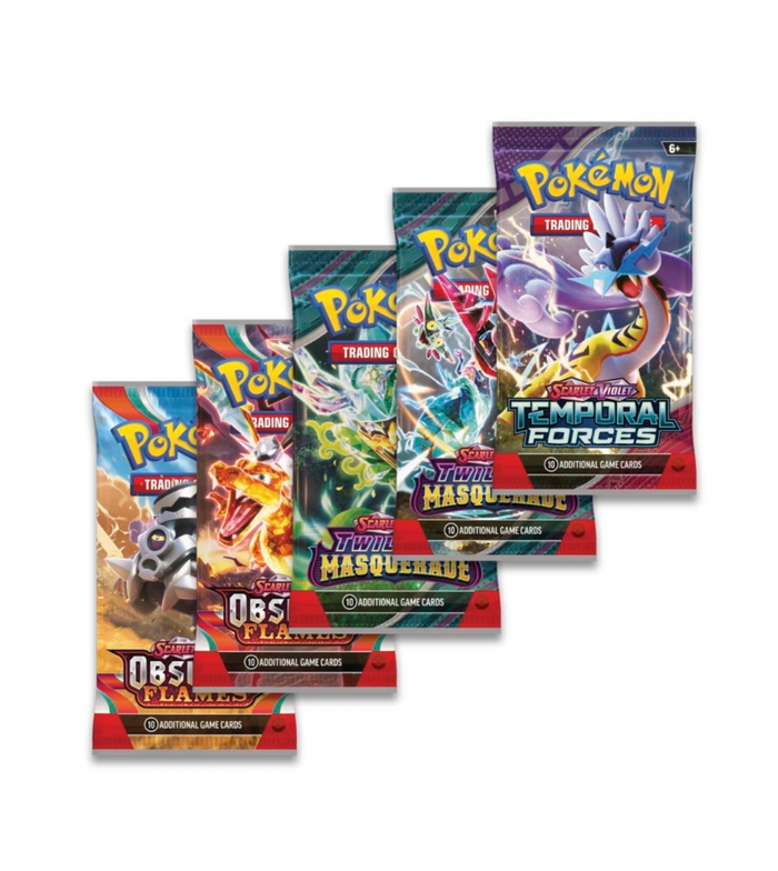 Pokémon TCG: Paradox Clash Tin (Iron Leaves ex, Walking Wake ex)