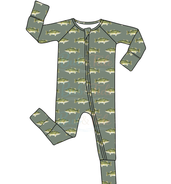 *PREORDER* Bass - Bamboo Zippy Sleeper Pajamas