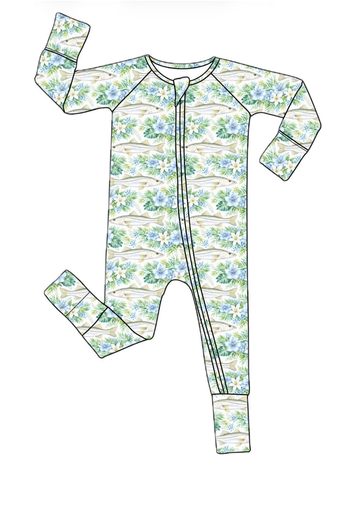 *PREORDER* Floral Snook - Bamboo Zippy Sleeper Pajamas