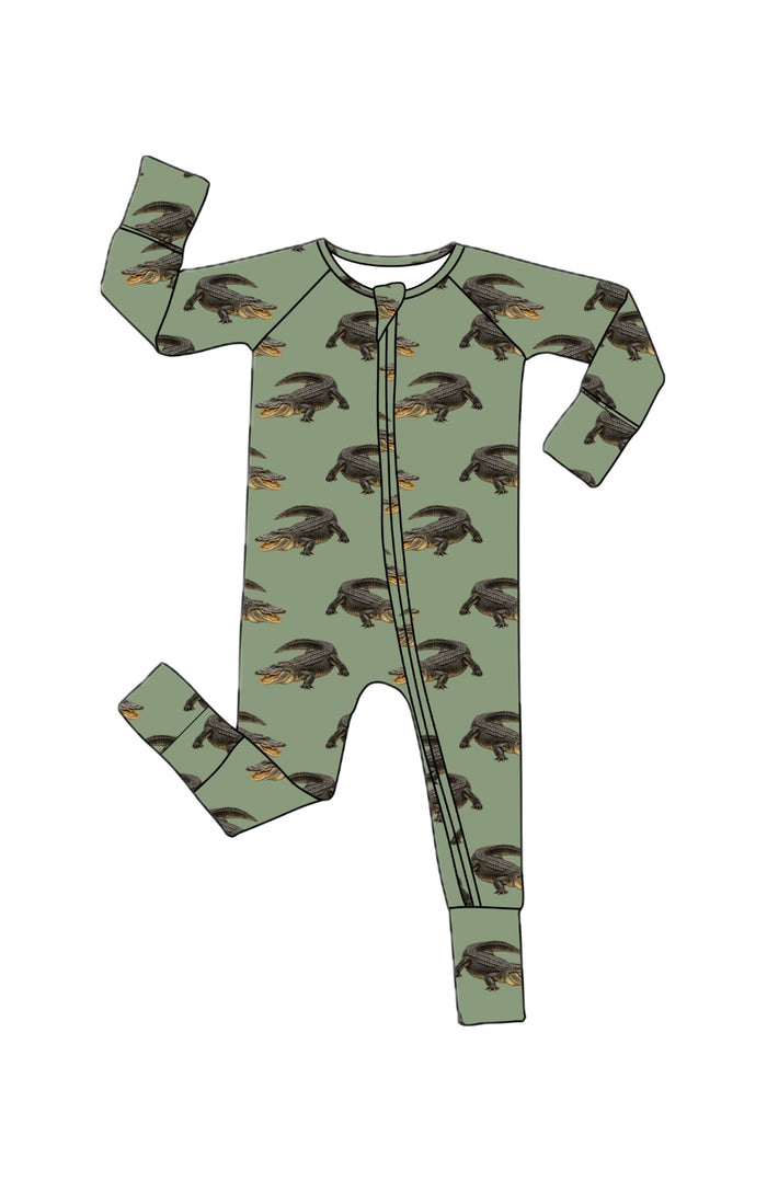 *PREORDER* Gator- Bamboo Zippy Sleeper Pajamas