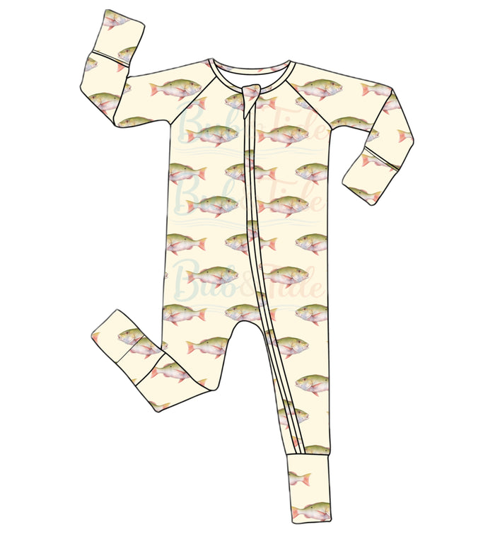 *PREORDER* Mutton Snapper - Bamboo Zippy Sleeper Pajamas