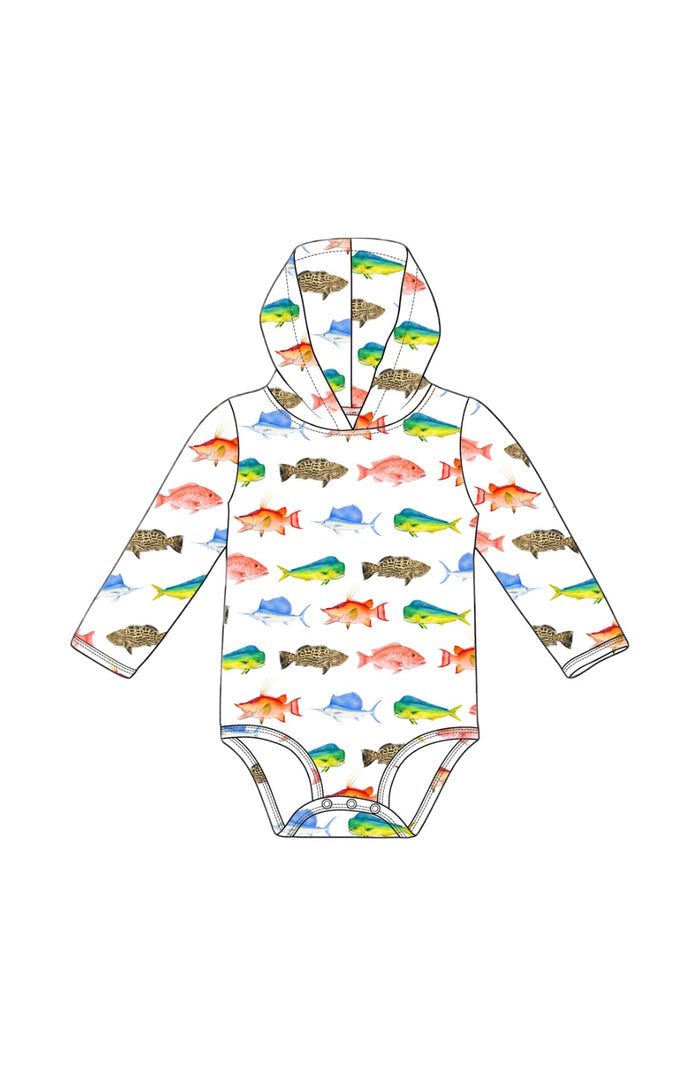 *PREORDER* Offshore Fish - Sun Protective Hooded SunTide™ Bodysuit
