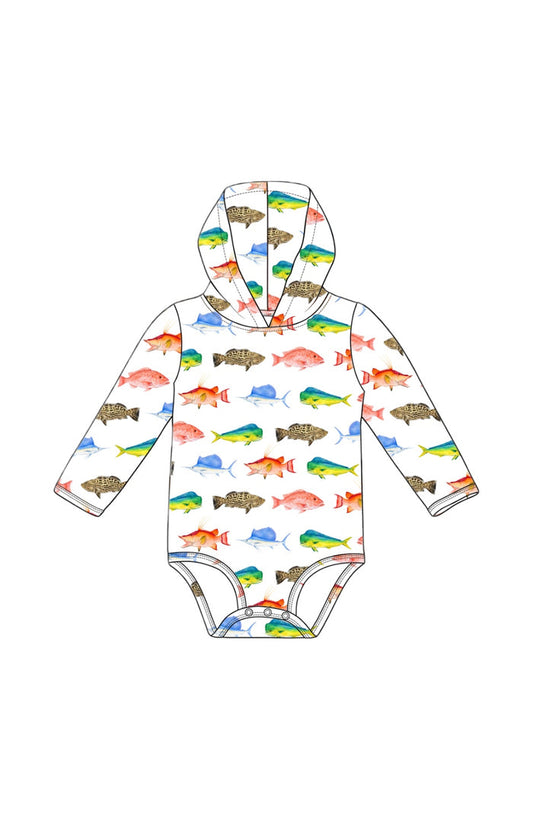 *PREORDER* Offshore Fish - Sun Protective Hooded SunTide™ Bodysuit