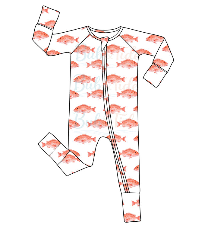 *PREORDER* Red Snapper - Bamboo Zippy Sleeper Pajamas