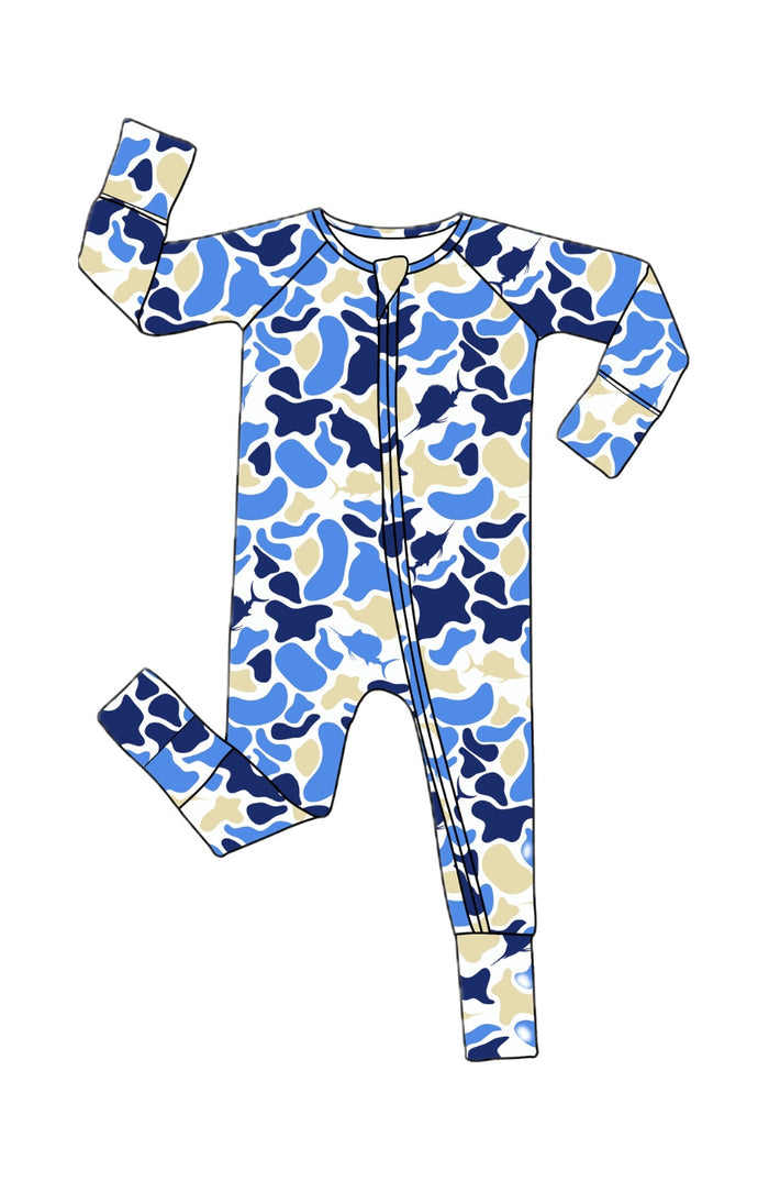 *PREORDER* Sailfish Hideout  - Bamboo Zippy Sleeper Pajamas