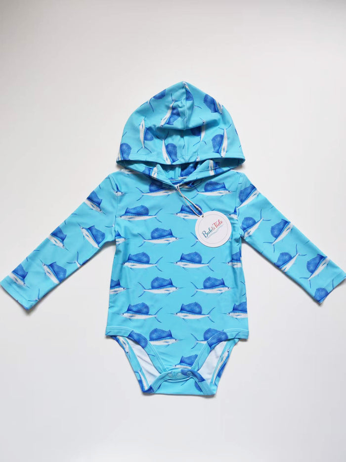 *PREORDER* Sailfish Splash - Sun Protective Hooded SunTide™ Bodysuit