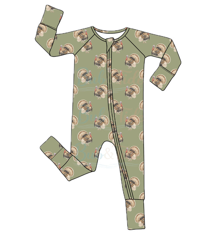 *PREORDER* Turkey - Bamboo Zippy Sleeper Pajamas