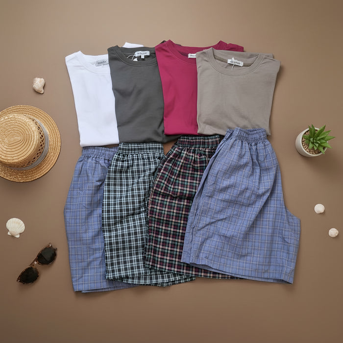 Pyjamas- Khaki Checks (Sizes:14)