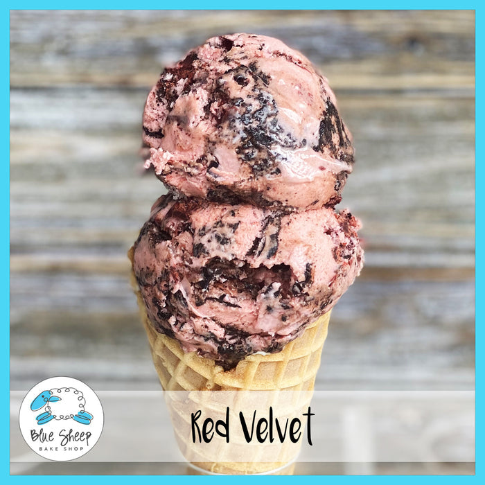 red velvet ice cream blue sheep bake shop ice cream