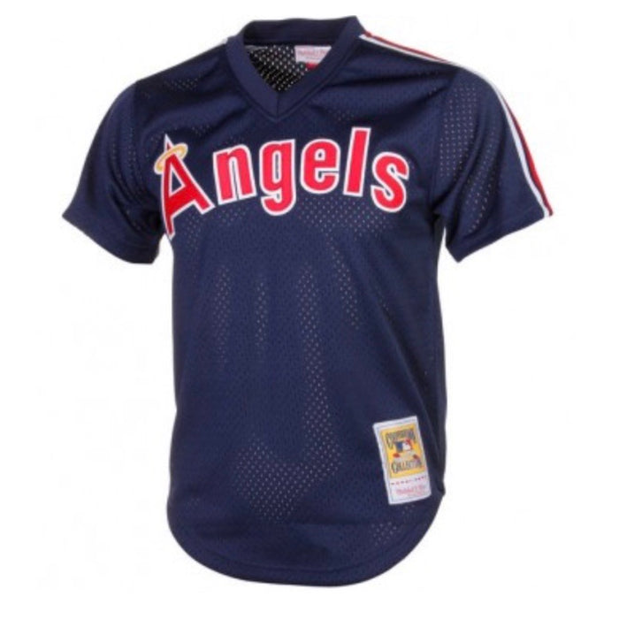 Reggie Jackson California Angels Mitchell & Ness Cooperstown Collection Navy Batting Practice Jersey