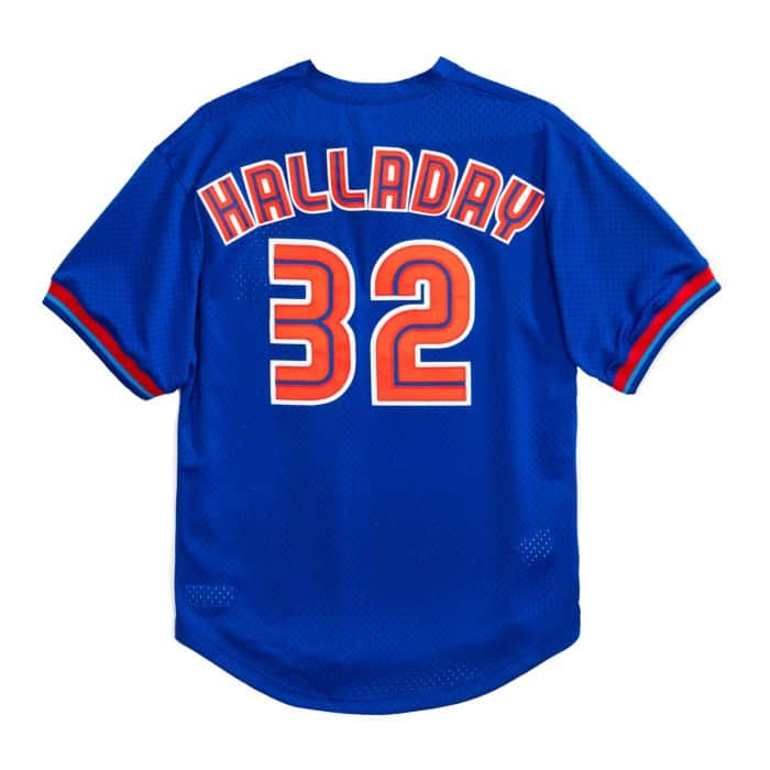 Roy Halladay #32 Toronto Blue Jays Mitchell & Ness 1999 Authentic Cooperstown Collection Batting Practice Jersey