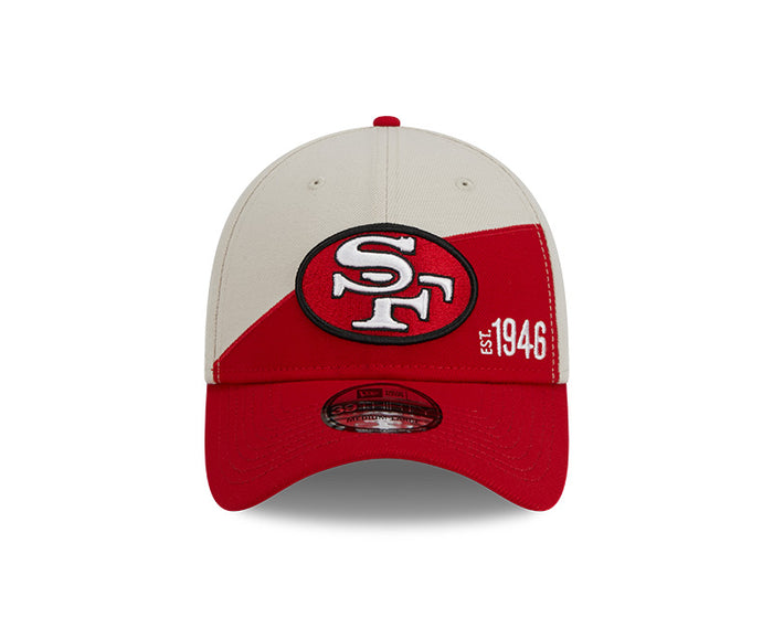 San Francisco 49ers New Era 2023 Historic Sideline 39THIRTY Flex Hat - Cream/Red