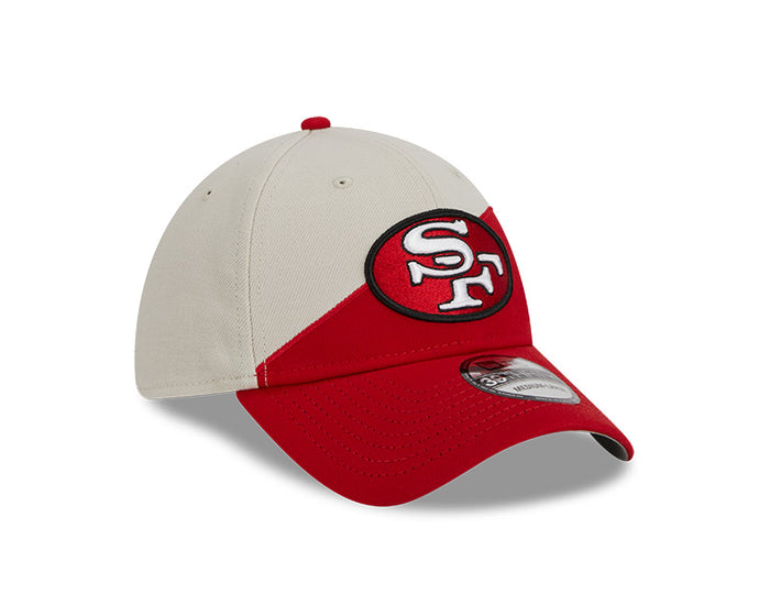 San Francisco 49ers New Era 2023 Historic Sideline 39THIRTY Flex Hat - Cream/Red