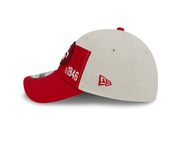 San Francisco 49ers New Era 2023 Historic Sideline 39THIRTY Flex Hat - Cream/Red