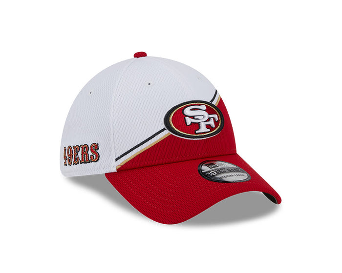San Francisco 49ers New Era 2023 Sideline 39THIRTY Flex Hat - White/Red