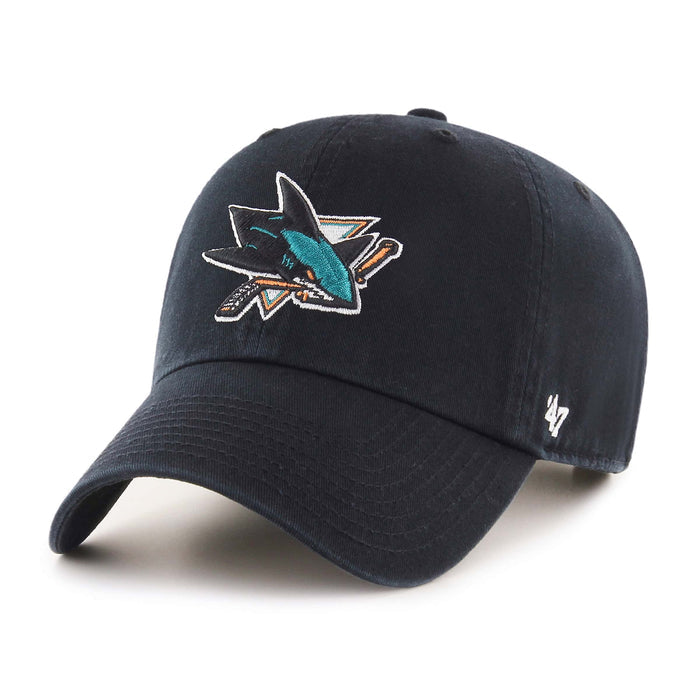San Jose Sharks Basic 47' Brand Clean Up Adjustable Cap - Black