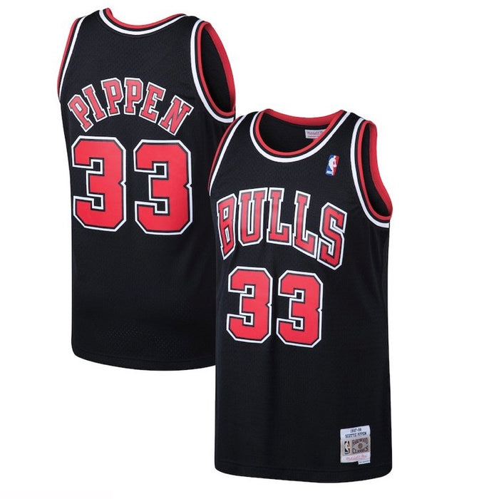 Scottie Pippen Chicago Bulls Mitchell & Ness 1997-98 Hardwood Classic Swingman Black Jersey
