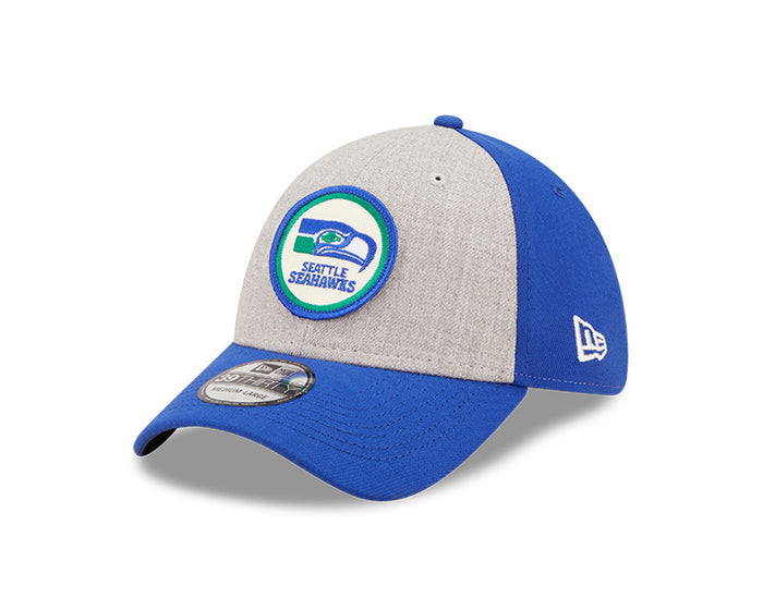 Seattle Seahawks New Era 2022 Sideline 39THIRTY Historic Flex Hat - Heathered Gray/Blue