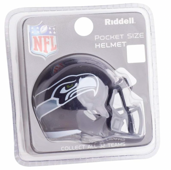 Seattle Seahawks NFL Riddell Speed Pocket PRO Micro/Pocket-Size/Mini Football Helmet