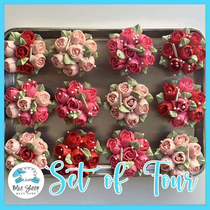 rosebud buttercream cupcakes
