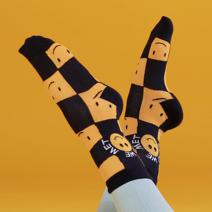 Smiley Face Emoji Socks for Women & Girls