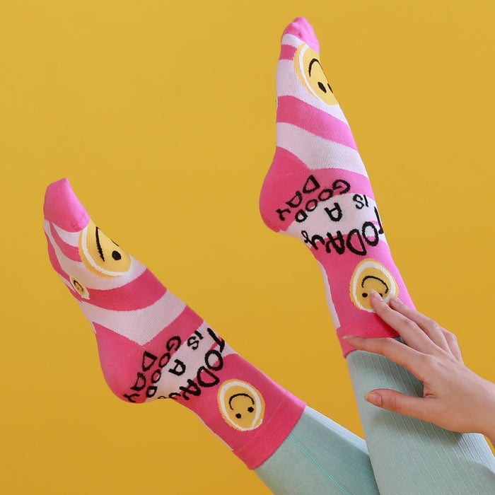 Smiley Face Emoji Socks for Women & Girls